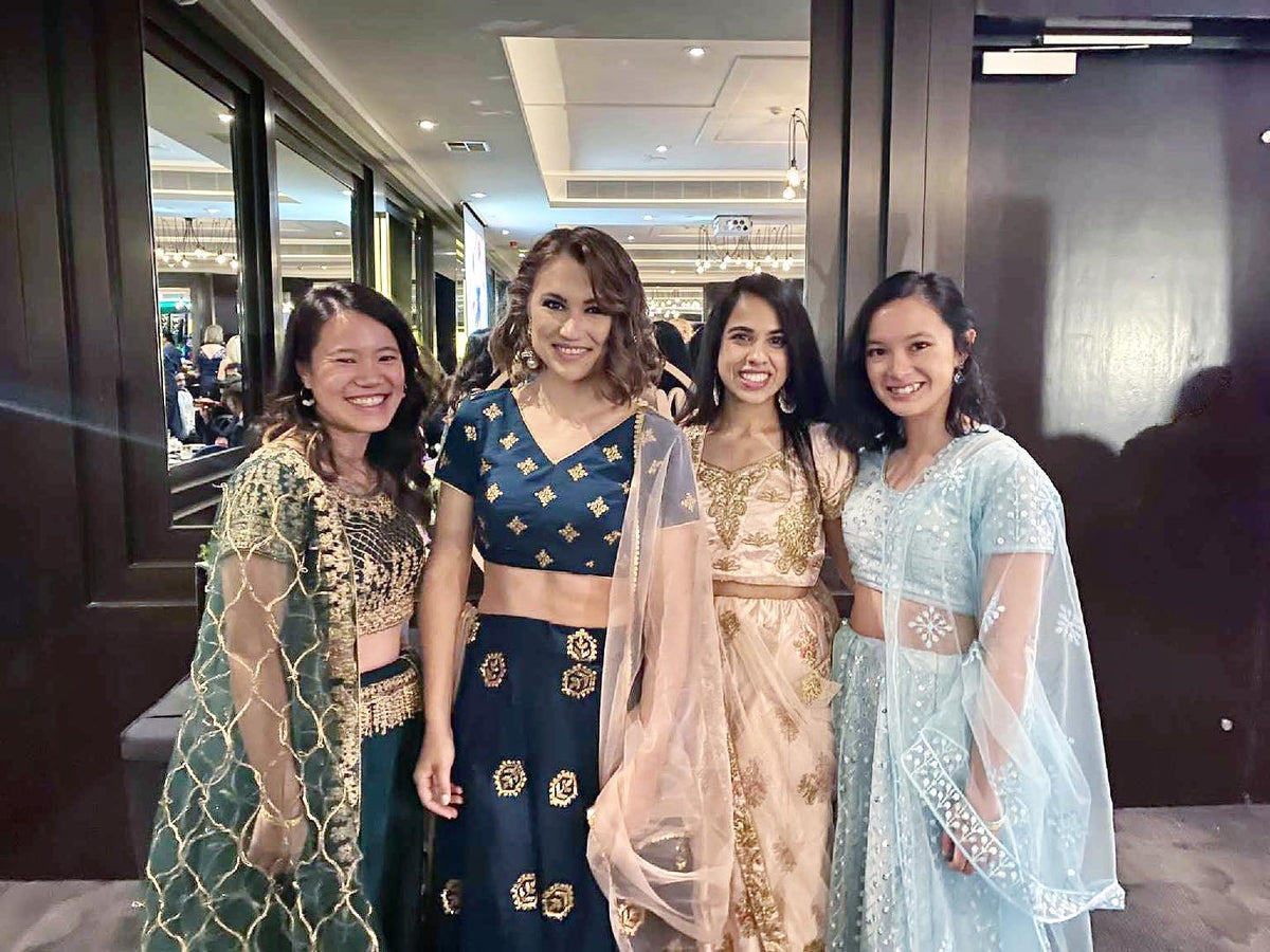 Customer wearing a Chari outfit
